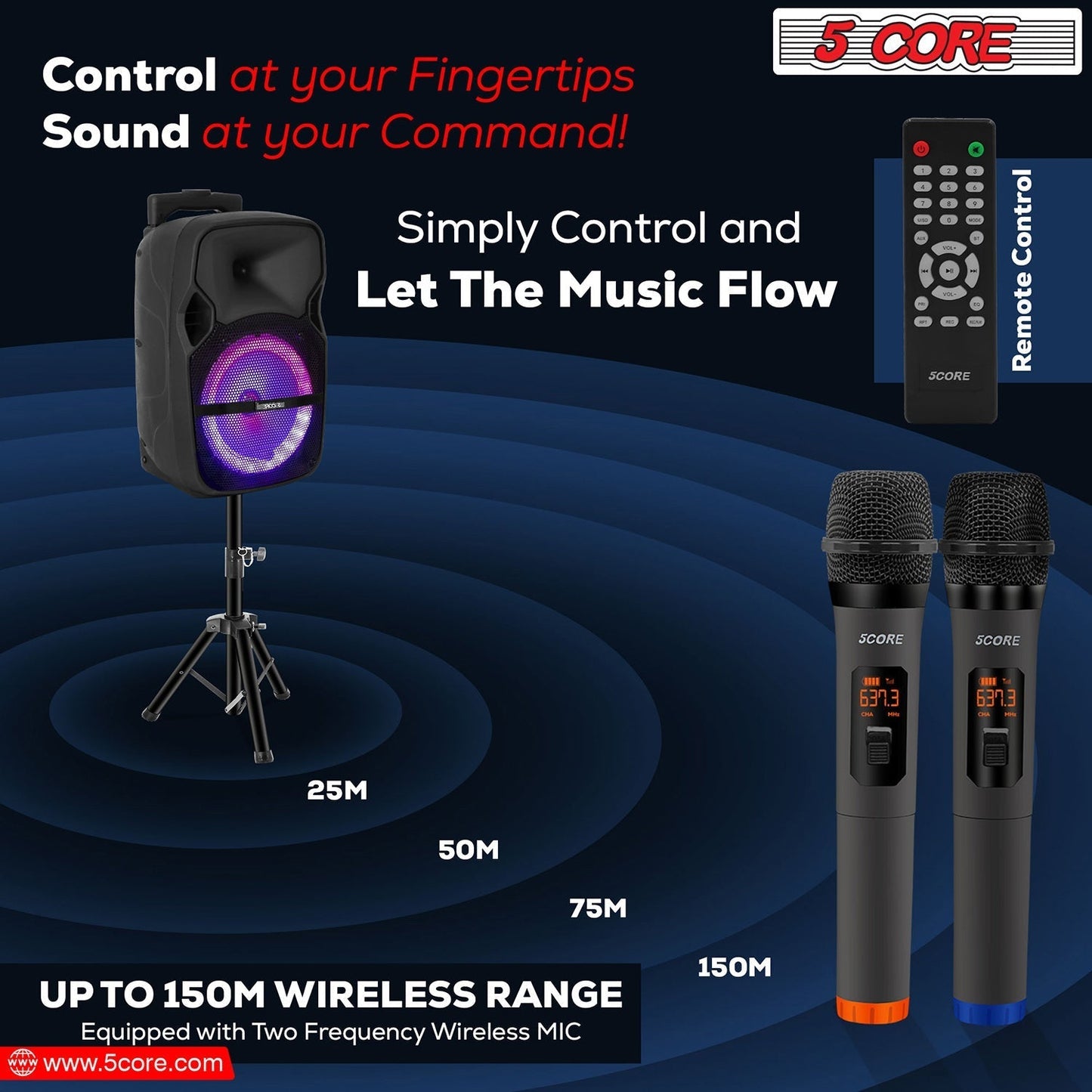 đ¶ Enceinte Portable Bluetooth PA 5Core 10 Pouces - deslyshopping