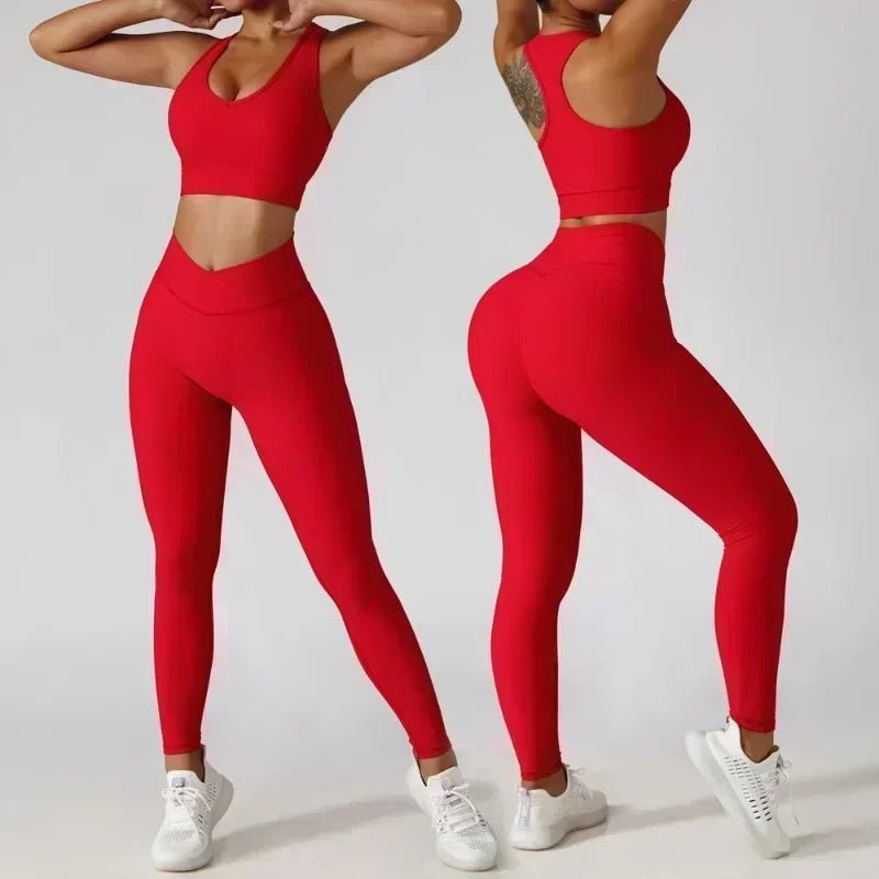 Ensemble 3 Pièces Femme - Veste, Soutien - Gorge de Sport & Leggings - deslyshopping