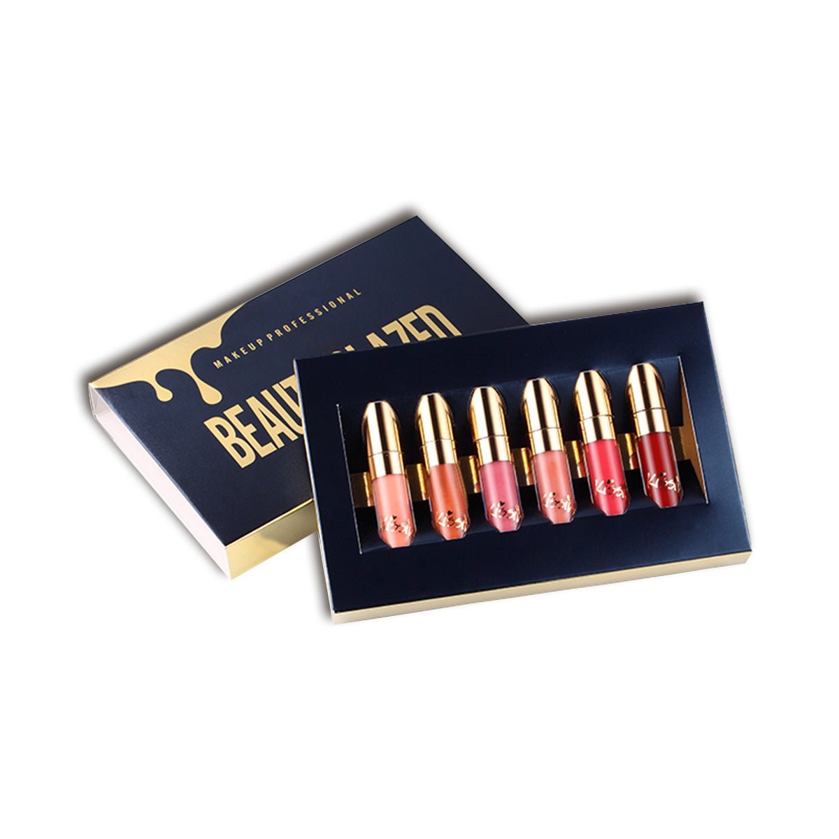 Ensemble de rouge à lèvres beauté émaillé 6 - deslyshopping