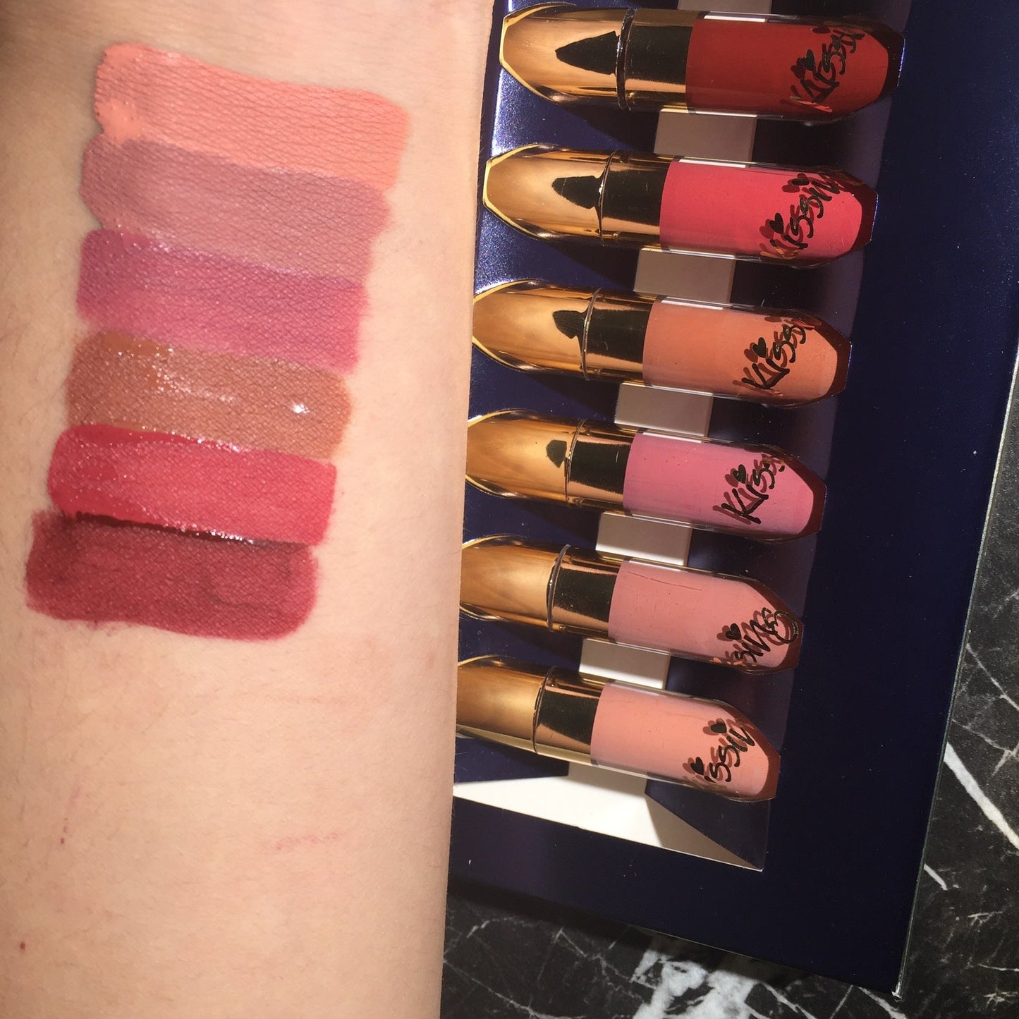 Ensemble de rouge à lèvres beauté émaillé 6 - deslyshopping