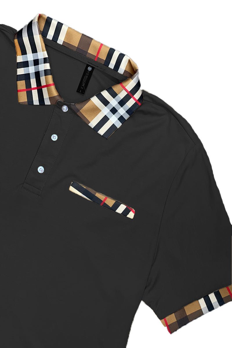 Ensemble polo et pantalon à carreaux - deslyshopping