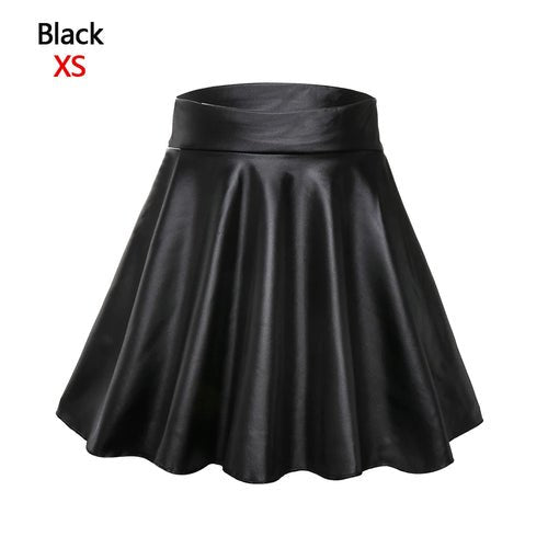 Jupe en Cuir Noir Classique - deslyshopping