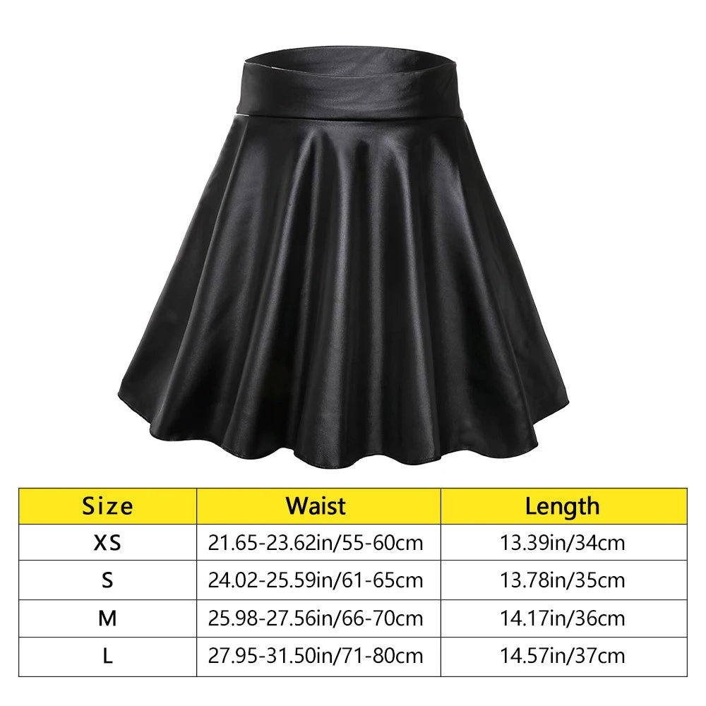 Jupe en Cuir Noir Classique - deslyshopping