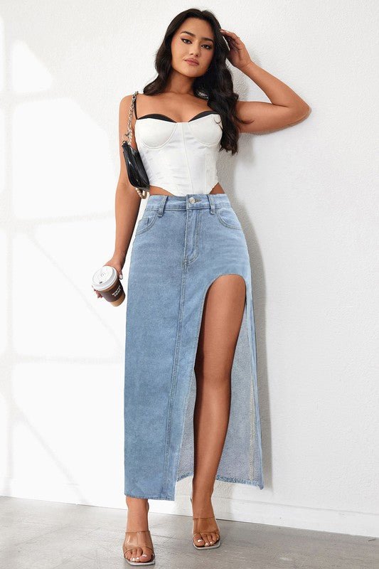 JUPE EN JEAN MODE FEMME - deslyshopping