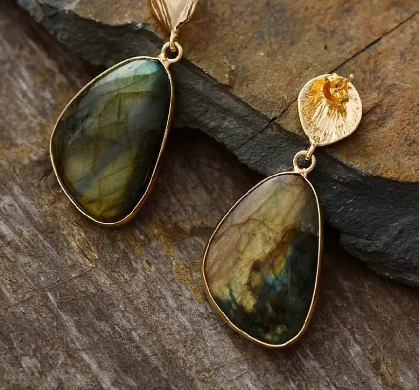 Labradorite Drop Earrings - deslyshopping