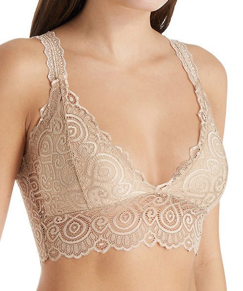 Lace V - Neck Bralette - deslyshopping