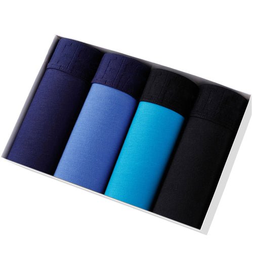 Lot de 4 Boxers Souples pour Hommes - Coton & Spandex 🩳 - deslyshopping