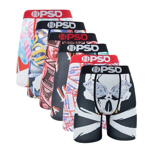 Lot de 6 Boxers Imprimés Tendance pour Hommes 🩳 - deslyshopping