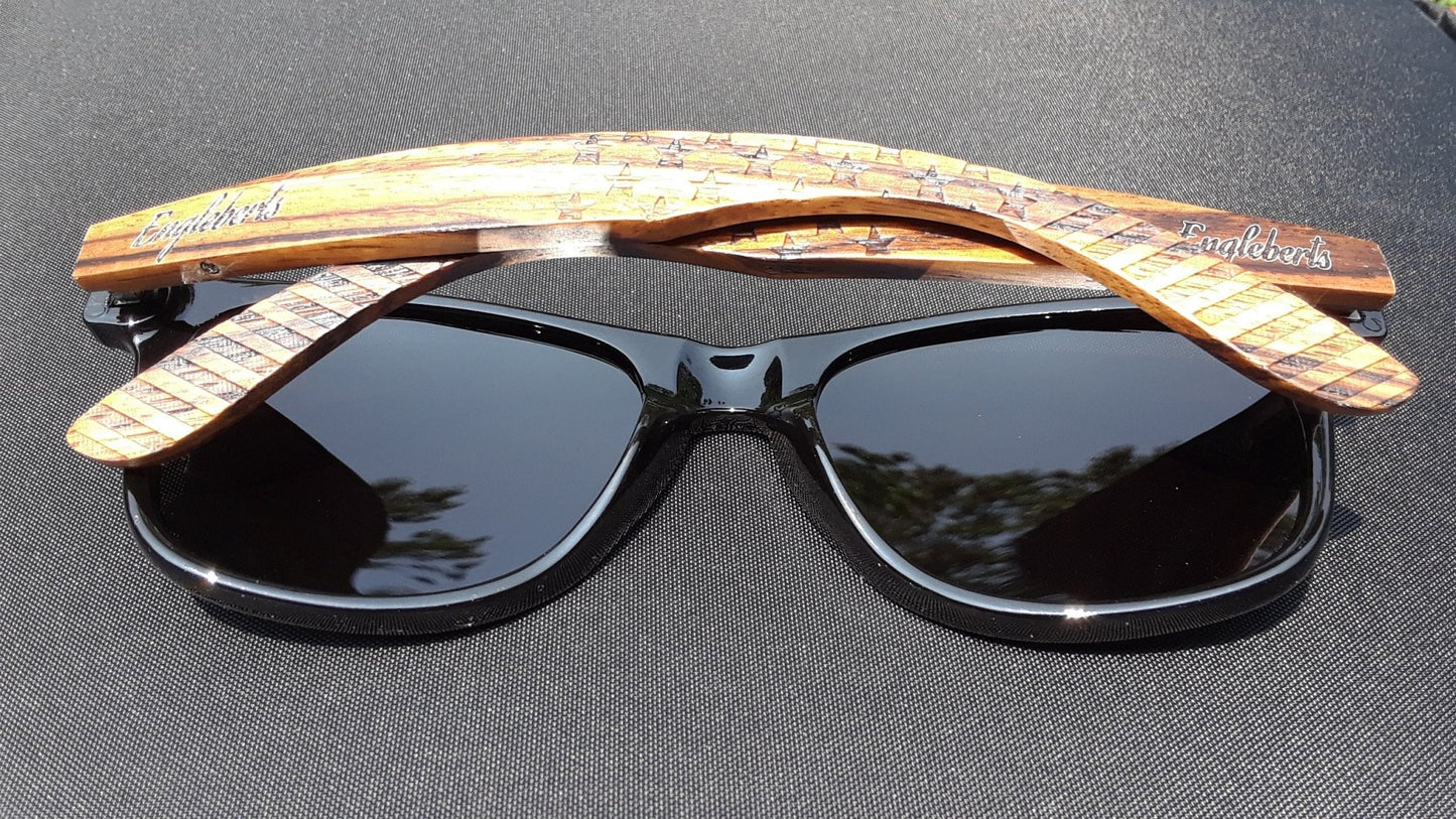 Lunettes de soleil Zebrawood Stars & Stripes - deslyshopping