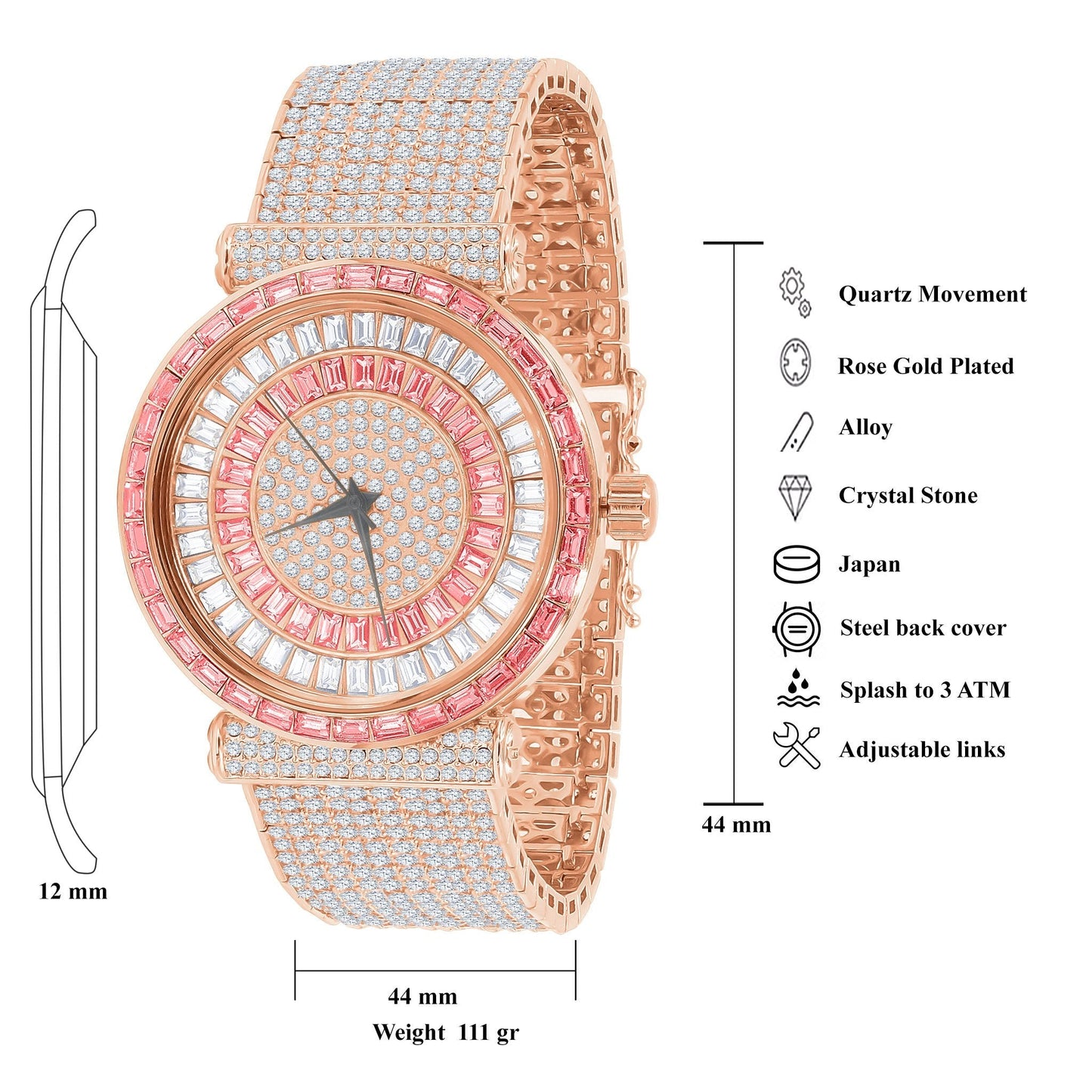 Montre FOXY Glacée – Élégance avec Pierres CZ 💎 51103433 - deslyshopping