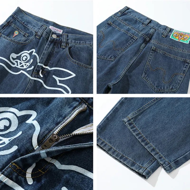 🐕 Pantalon Baggy Imprimé "Flying Dog" - deslyshopping