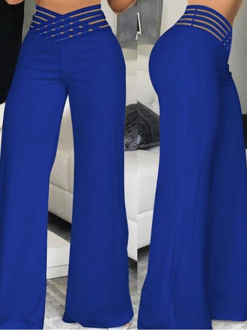 Pantalon Évasé à Jambes Larges - deslyshopping
