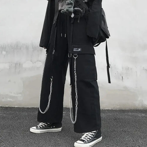 Pantalon Style Streetwear Hip - Hop avec Chaîne - deslyshopping