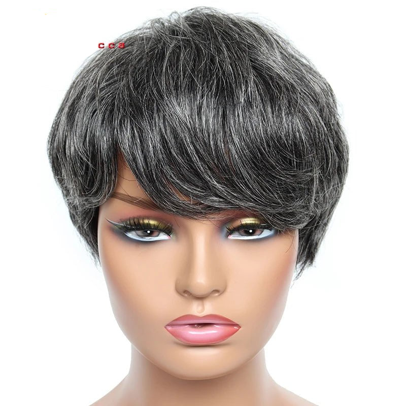 perruque courte coupe Pixie Bob 100% Human hair - deslyshopping