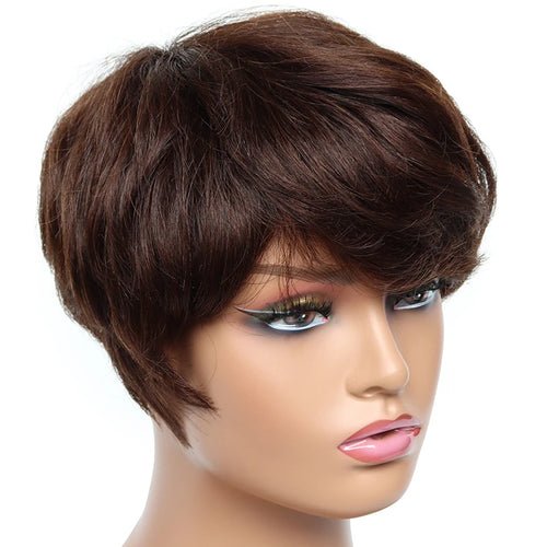 perruque courte coupe Pixie Bob 100% Human hair - deslyshopping