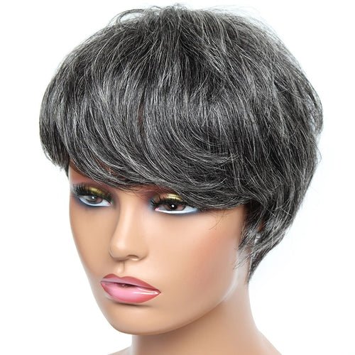 perruque courte coupe Pixie Bob 100% Human hair - deslyshopping