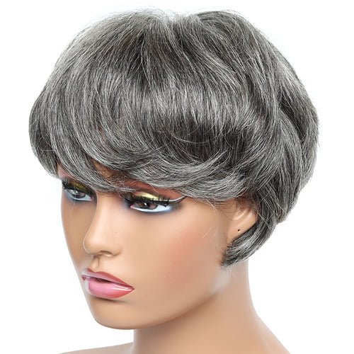 perruque courte coupe Pixie Bob 100% Human hair - deslyshopping