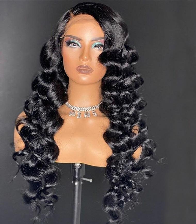 Perruque en Cheveux Humains Loose Wave Lace Frontal 10x10 - deslyshopping