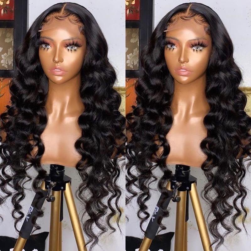 Perruque en Cheveux Humains Loose Wave Lace Frontal 10x10 - deslyshopping