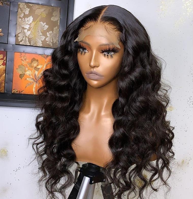 Perruque en Cheveux Humains Loose Wave Lace Frontal 10x10 - deslyshopping