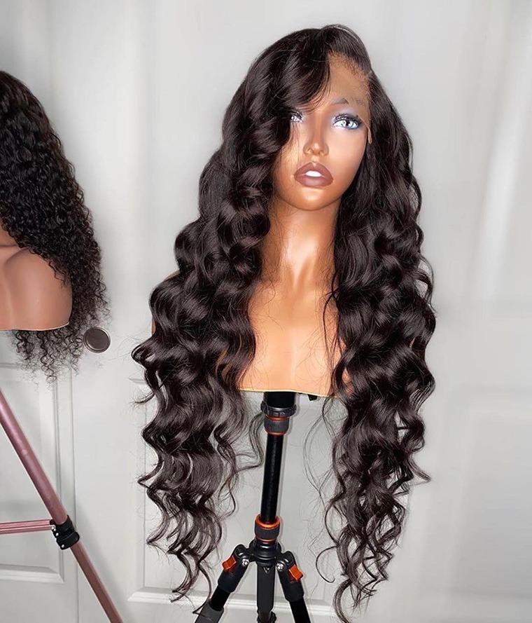 Perruque en Cheveux Humains Loose Wave Lace Frontal 10x10 - deslyshopping