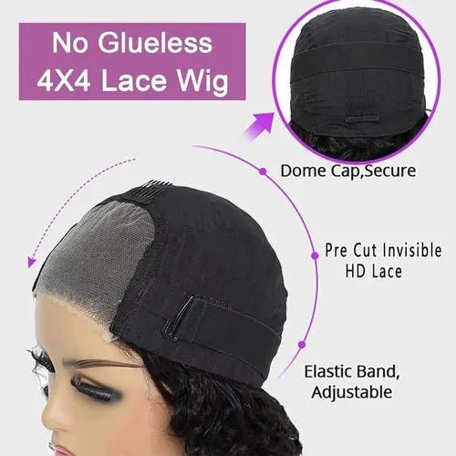 Perruque sans colle courte crépue bouclée - deslyshopping