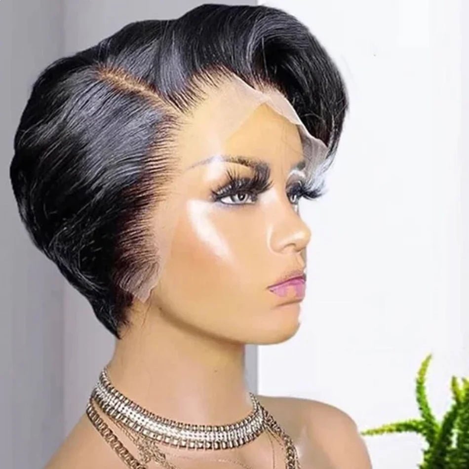 Perruques courtes en cheveux humains - deslyshopping