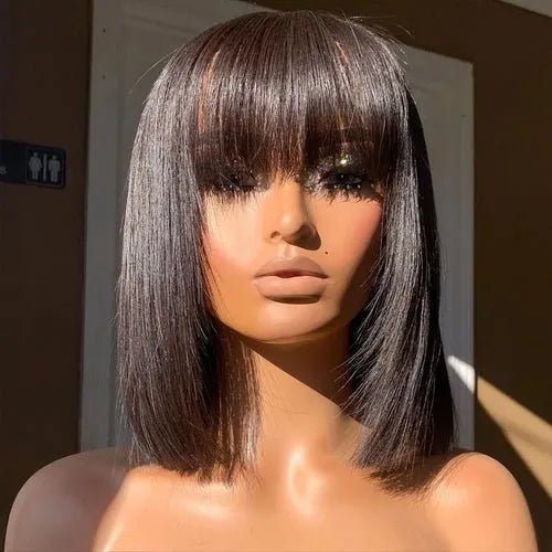 Perruques courtes en cheveux humains - deslyshopping