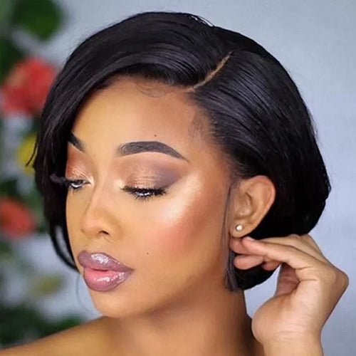 Perruques courtes en cheveux humains - deslyshopping
