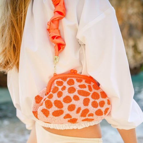 đž Pochette Arnoldi Peachpuff en Perles Faites Ă la Main - deslyshopping