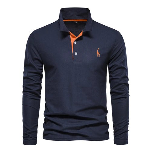 Polo T-Shirt pour Hommes Broderie Couleur Unie - deslyshopping