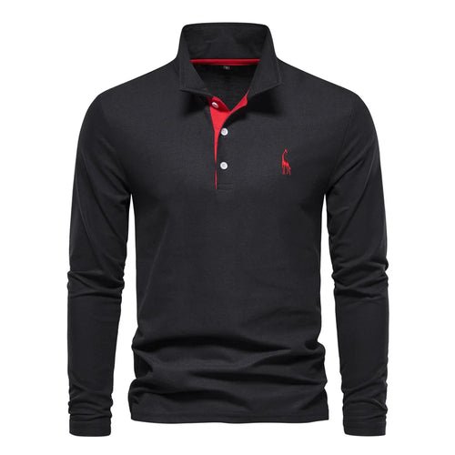 Polo T-Shirt pour Hommes Broderie Couleur Unie - deslyshopping