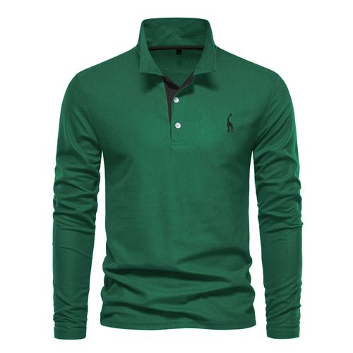 Polo T-Shirt pour Hommes Broderie Couleur Unie - deslyshopping