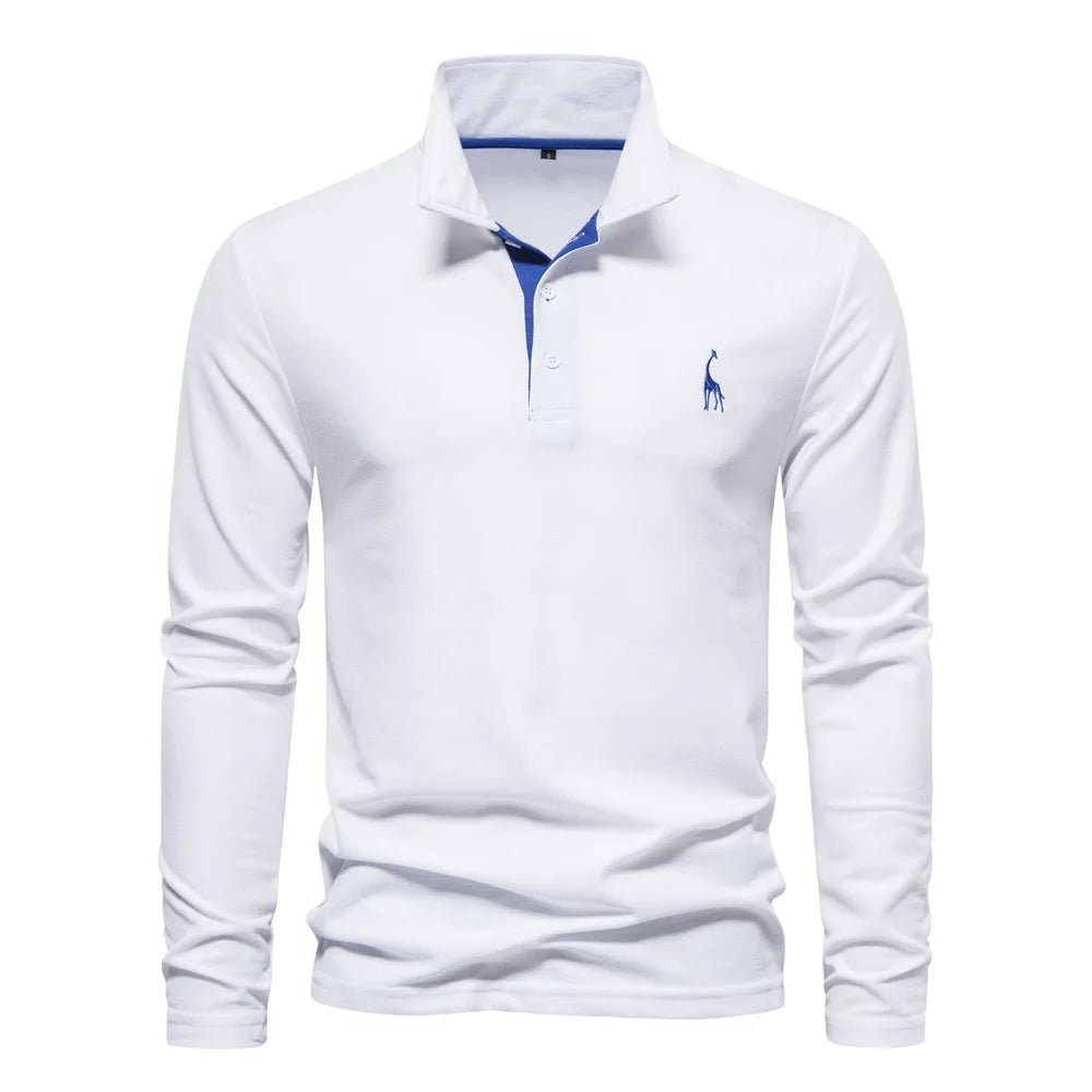 Polo T-Shirt pour Hommes Broderie Couleur Unie - deslyshopping