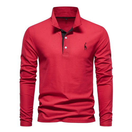 Polo T-Shirt pour Hommes Broderie Couleur Unie - deslyshopping