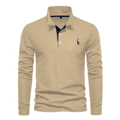 Polo T-Shirt pour Hommes Broderie Couleur Unie - deslyshopping