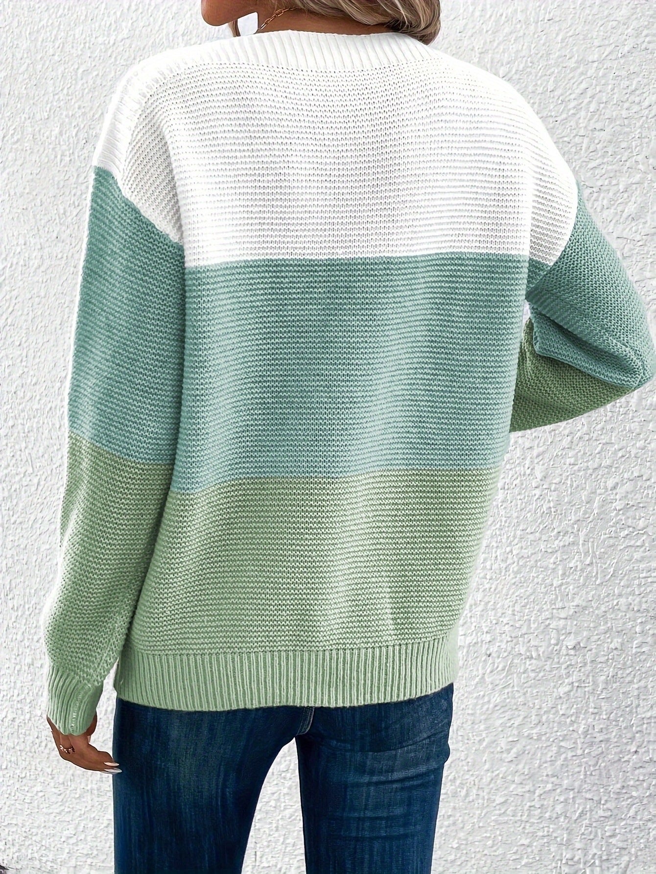 Pull à col rond pour femme, - deslyshopping