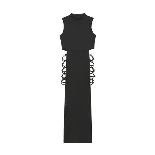 Robe à Découpes Croisées et Col Montant - deslyshopping