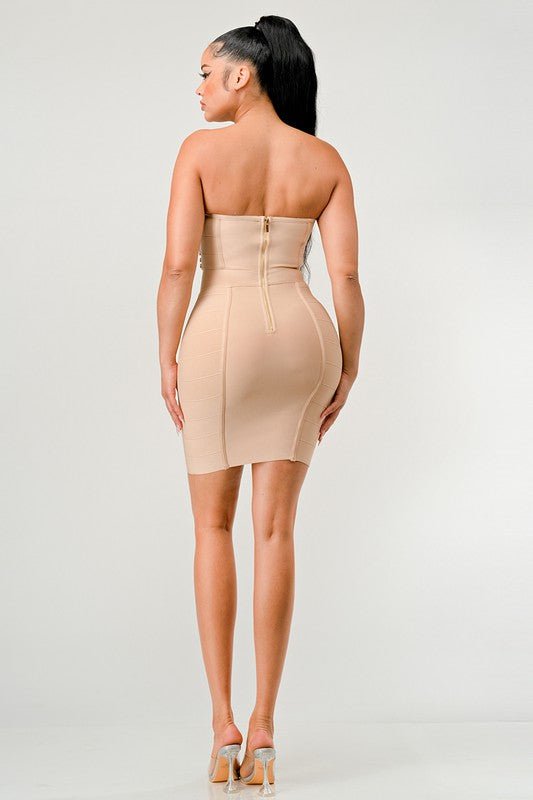 Robe Bandage Décontractée Ornée - deslyshopping