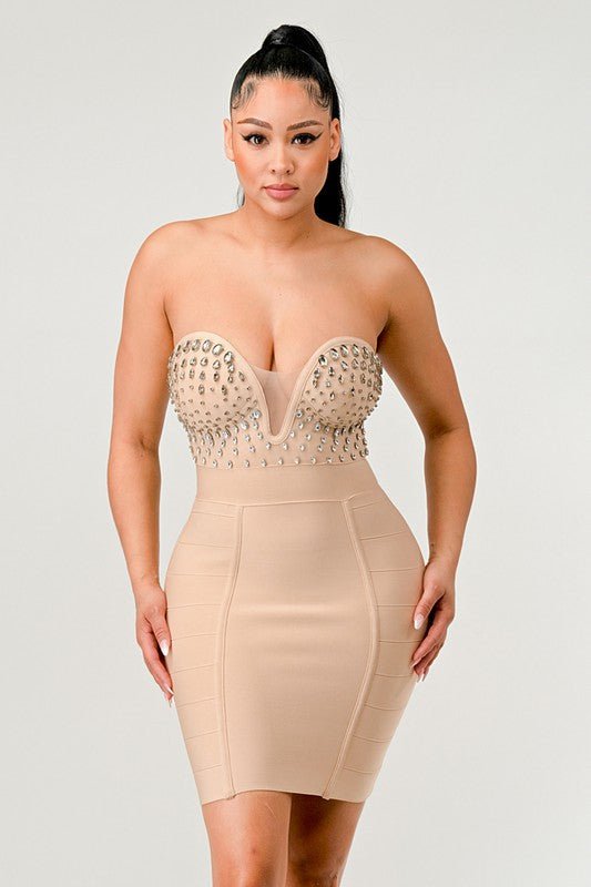 Robe Bandage Décontractée Ornée - deslyshopping