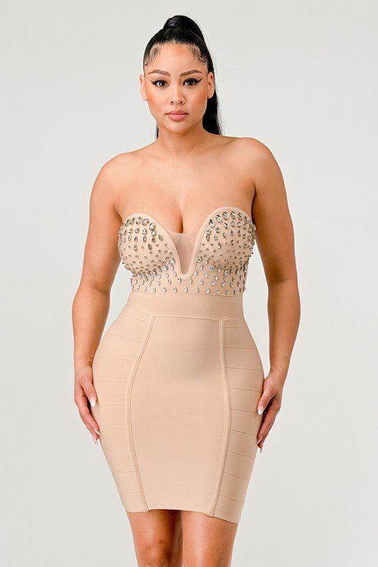 Robe Bandage Décontractée Ornée - deslyshopping