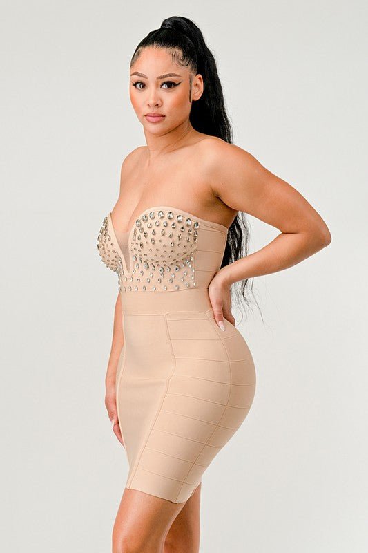 Robe Bandage Décontractée Ornée - deslyshopping