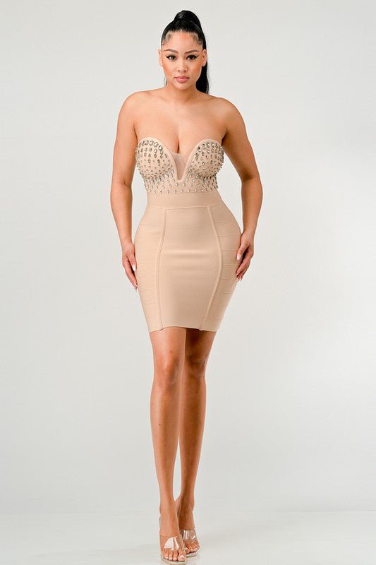 Robe Bandage Décontractée Ornée - deslyshopping