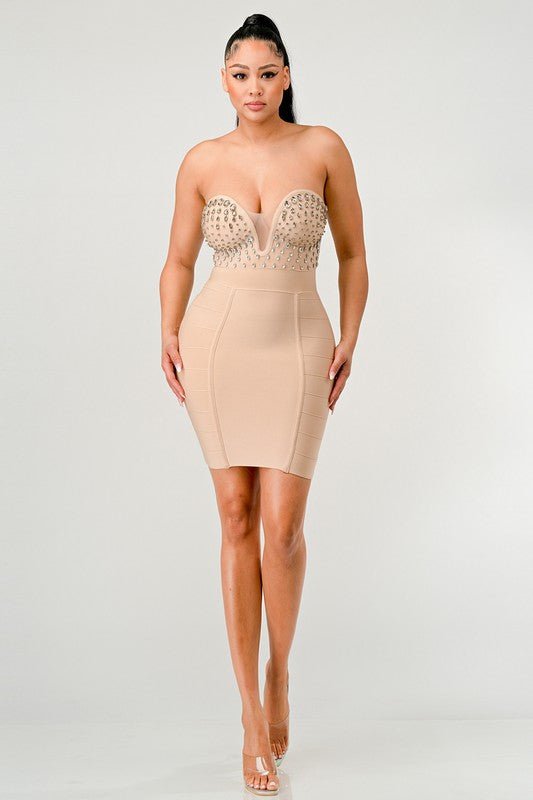 Robe Bandage Décontractée Ornée - deslyshopping