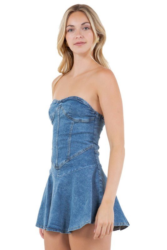 👗 Robe Bustier en Jean – Tendance & Féminine - deslyshopping