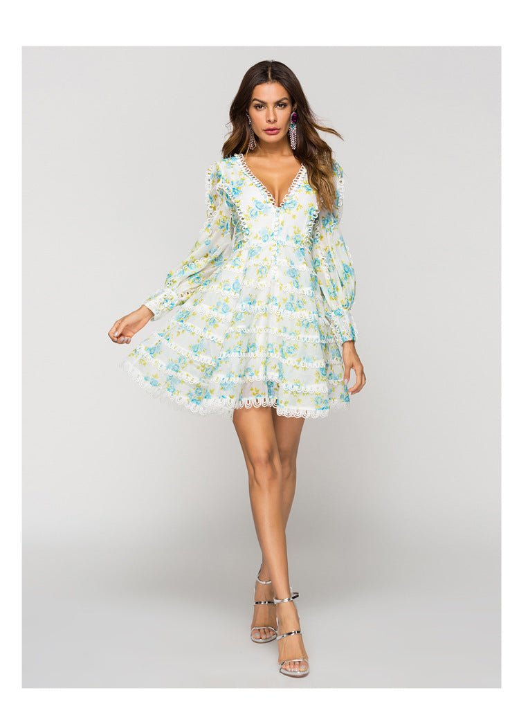 Robe courte imprimée - deslyshopping