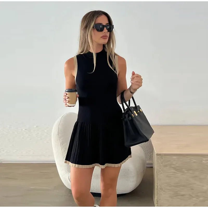 Robe en tricot avec ourlet à volants - deslyshopping