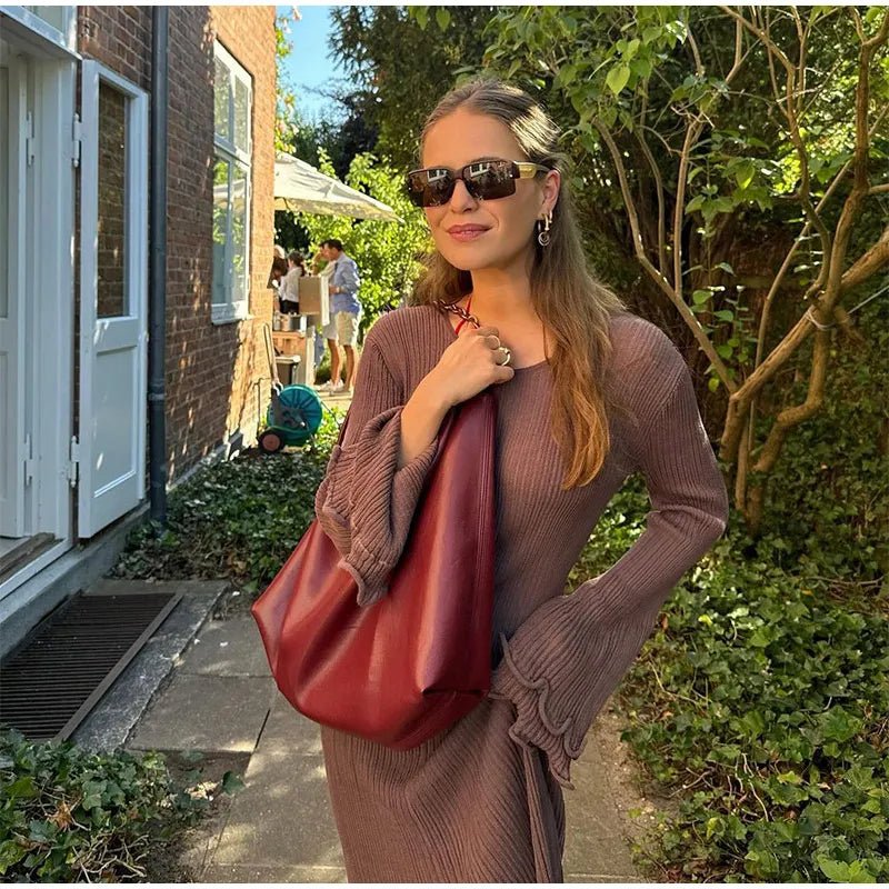 Robe en tricot avec ourlet à volants - deslyshopping