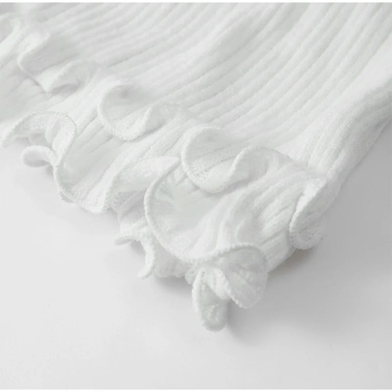 Robe en tricot avec ourlet à volants - deslyshopping