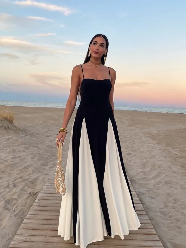 Robe longue élégante à bretelles - deslyshopping